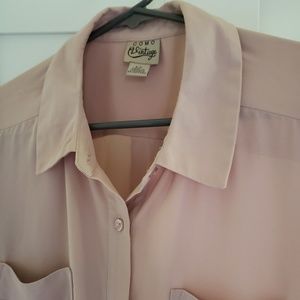 Dusty-pink shirt dress